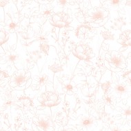 Lilipinso Vliestapete weiß mit rosa Blumen