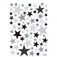 Lilipinso Wandsticker A3 Sterne grau-schwarz