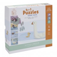 Little Dutch Tierpuzzle 4er-Set "Little Goose"
