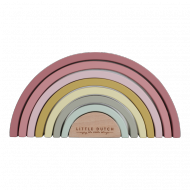 Little Dutch Holzspielzeug Regenbogen Stapelturm rosa