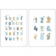 Little Dutch Wendeposter ABC' blautöne/weiß DIN A3
