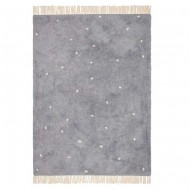 Little Dutch waschbarer Baumwollteppich 'Dot' in blau ca. 120x170cm