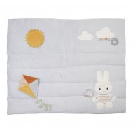 Miffy x Little Dutch Krabbeldecke bzw. Laufgittereinlage 75x45cm "Vintage Sunny Stripes" blau