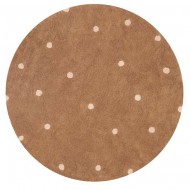 Lorena Canals waschbarer Teppich 'Round Dot' in chestnut Ø140cm