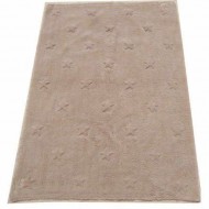 Teppich waschbar in beige-grau mit Sternen