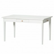 Oliver Furniture Juniortisch mit Lederband in weiß - höhenverstellbar