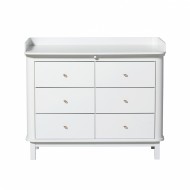 Oliver Furniture Wood Wickelkommode 6 Schubladen mit Wickelpla...
