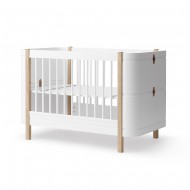 Oliver Furniture Wood Collection Mini+ Babybett exklusive Umbauset Juniorbett 0-9 Jahre weiß/Eiche