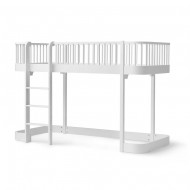 Oliver Furniture Wood Collection halbhohes Bett 90x200cm cm Weiß