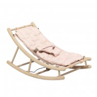 Oliver Furniture Wood Baby- und Kleinkindwippe in Eiche mit Bezug in rose