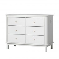 Oliver Furniture Wood Kommode 6 Schubladen in weiß