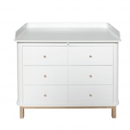 Oliver Furniture Wood Wickelkommode 6 Schubladen mit Wickelpla...