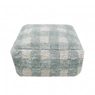 Lorena Canals Pouf "Vichy" blue sage 20x40x40 cm