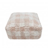 Lorena Canals Pouf "Vichy" rose 20x40x40 cm