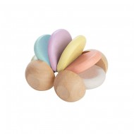 Plantoys Babyspielzeug flexibles Fahrzeug aus Naturholz in pastell