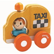 Plantoys Baby- und Kinderspielzeug Taxi aus Naturholz