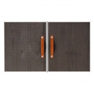 LIFETIME Türenset klein für Regal in white wash mit Kreidetafel Druck - Griffe separat 