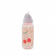 Rice Trinkflasche 'Flowers & Cherry' 500ml in rosa/weiß