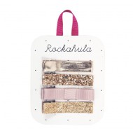 Rockahula Haarspangen-Set rosa gold Glitzer