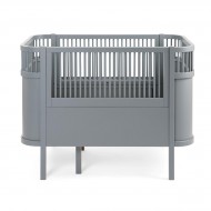 Sebra Babybett bzw. Juniorbett in classic grey - mitwachsend