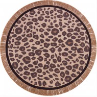 Tapis Petit runder Baumwollteppich 'Leopard' in rost/braun ca....