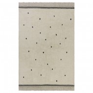 Tapis Petit Baumwollteppich 'Emily' in creme mit Punkten ca. 120x170cm