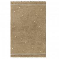 Tapis Petit Baumwollteppich 'Emily' in beige mit Punkten ca. 120x170cm