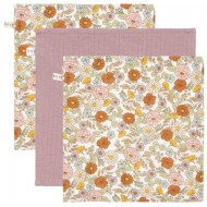 Little Dutch 3er-Set Facecloths "Vintage Little Flowers"/"Pure...