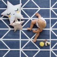 Toddlekind - Stilvolle Spielmatte Nordic Petroleum in 4 Größen flexibel erweiterbar