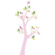 Inke Tapetenbaum 3 mit rosa Stamm und rosa-grünen Blättern