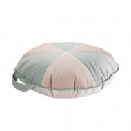 Wigiwama Cookie Sitzpouff aus Samt 62cm in 'misty green/dusty beige' 