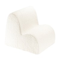 Wigiwama Cloud Chair `Cream White´ aus Teddy-Stoff 60x50cm
